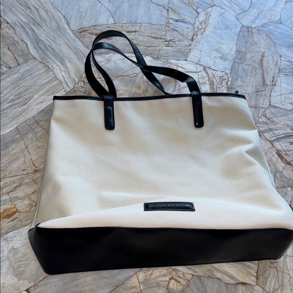 Givenchy Black and Cream Tote‎ Bag givenchy Purse Parfum